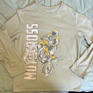 Cat & Jack Gray Long Sleeve Shirt Boys Size Medium